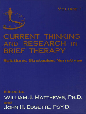 cover image of Current Thinking and Research in Brief Therapy